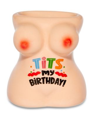 Molded Tits My Birthday Shot Glass - 1 oz.
