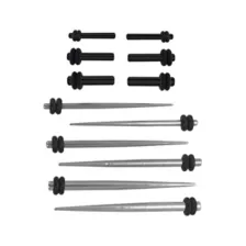 Multi-Pack Silvertone and Black Tapers and Plugs - 6 Pair at Spencer's