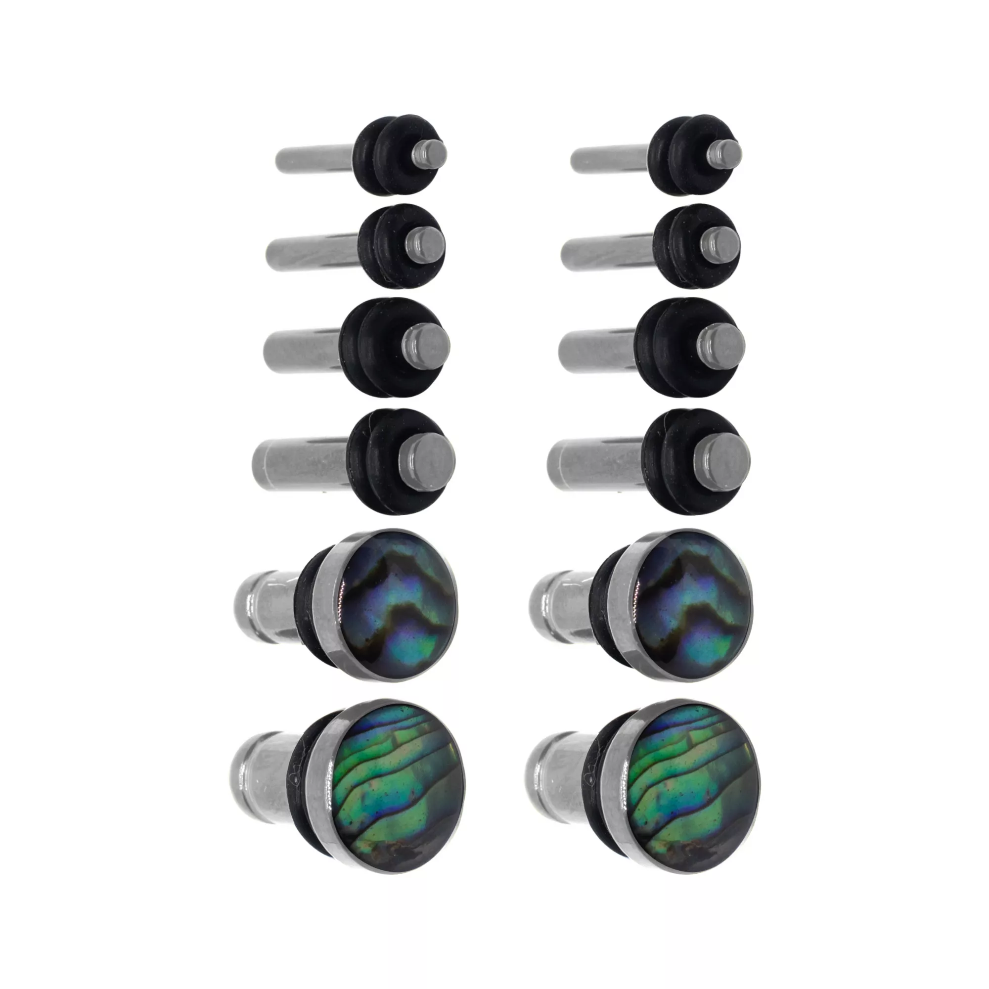Multi-Pack Anodized Plugs - 6 Pair at Spencer's