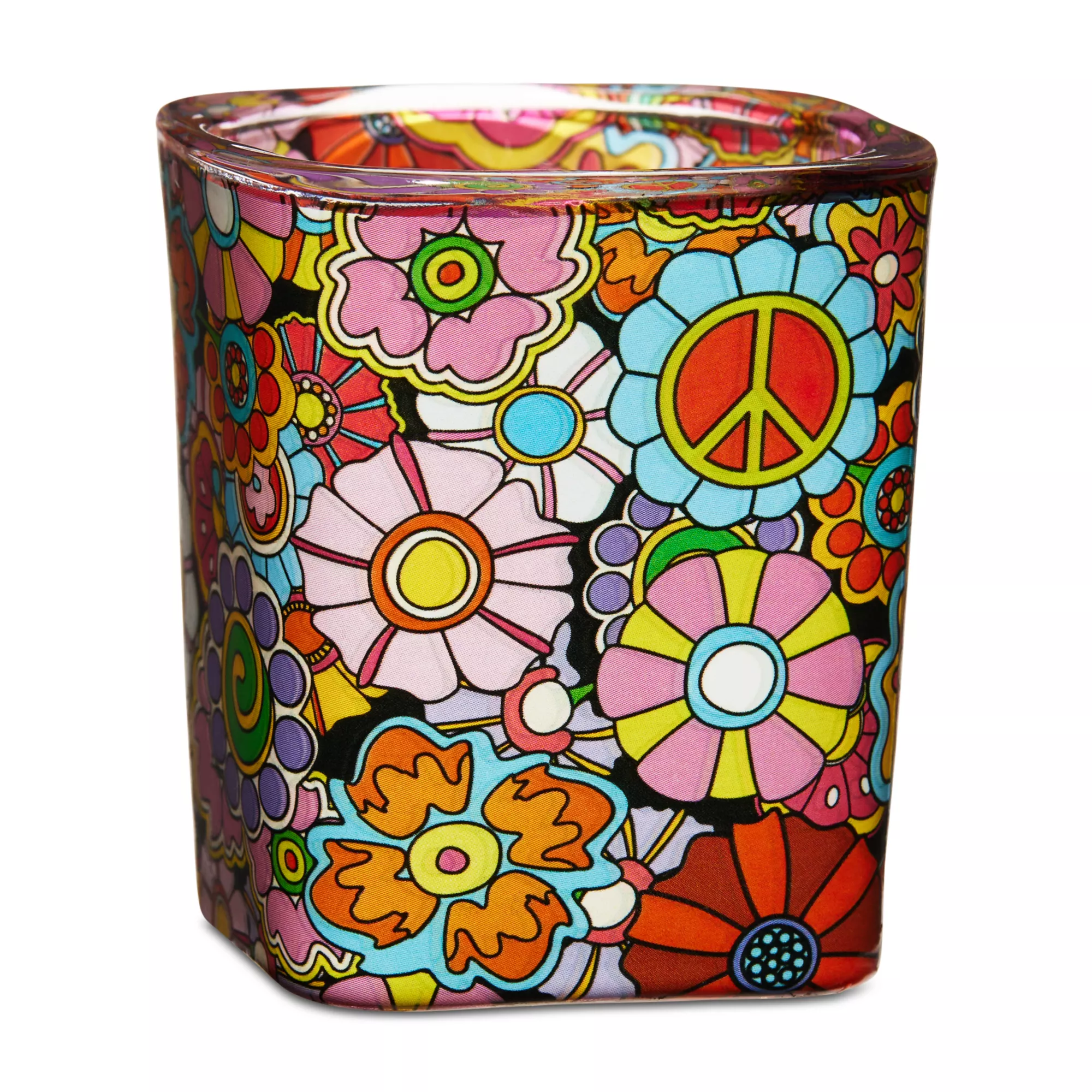 Retro Flowers Square Shot Glass - 1.5 oz. at Spencer's