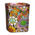 Retro Flowers Square Shot Glass - 1.5 oz. at Spencer's