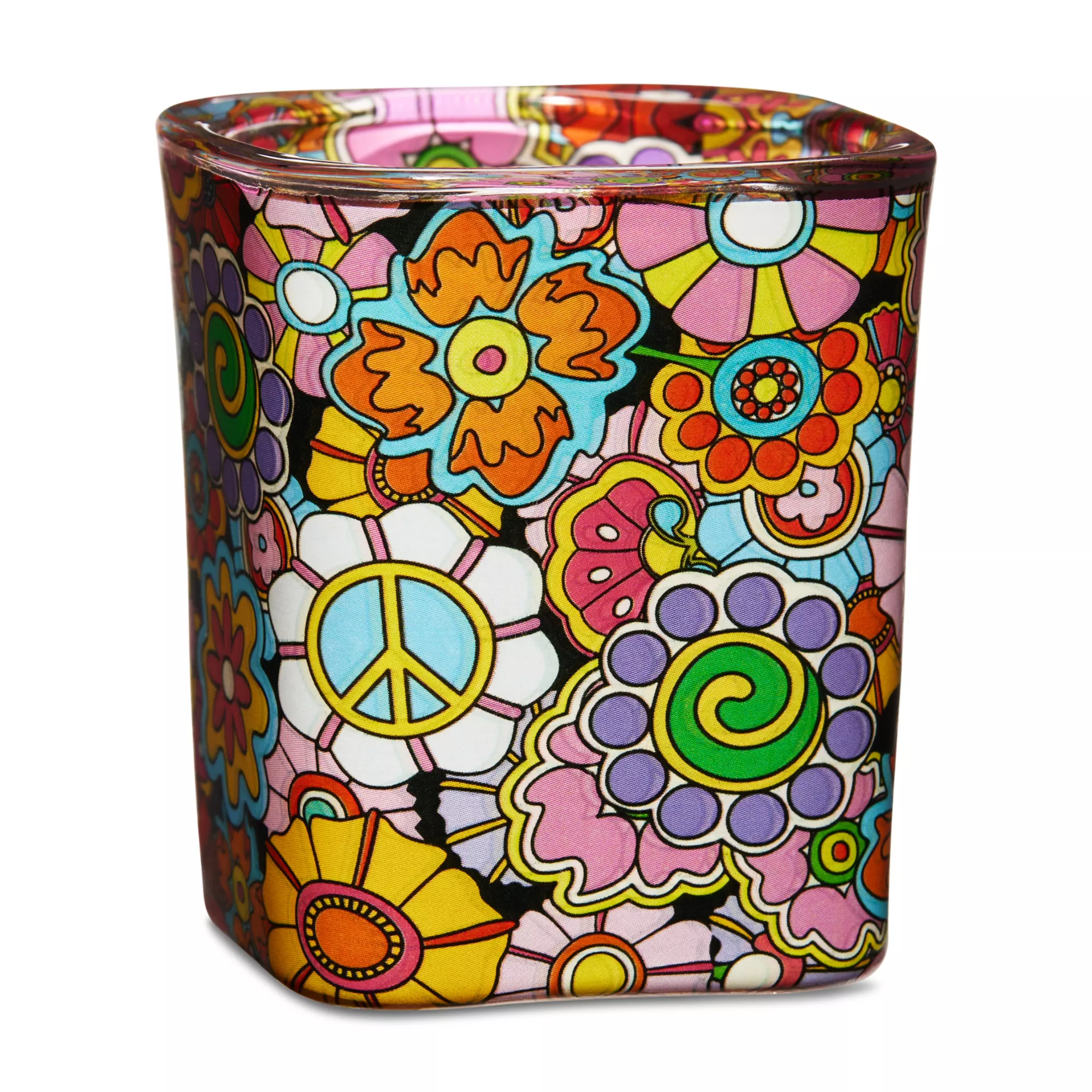 Retro Flowers Square Shot Glass - 1.5 oz. at Spencer's