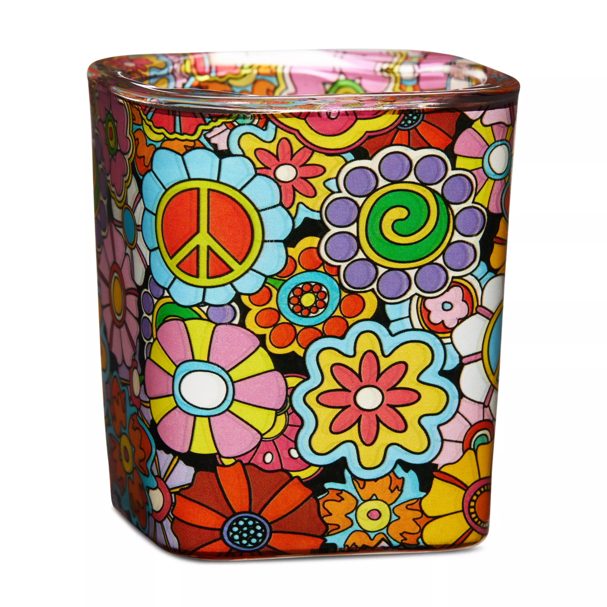 Retro Flowers Square Shot Glass - 1.5 oz. at Spencer's