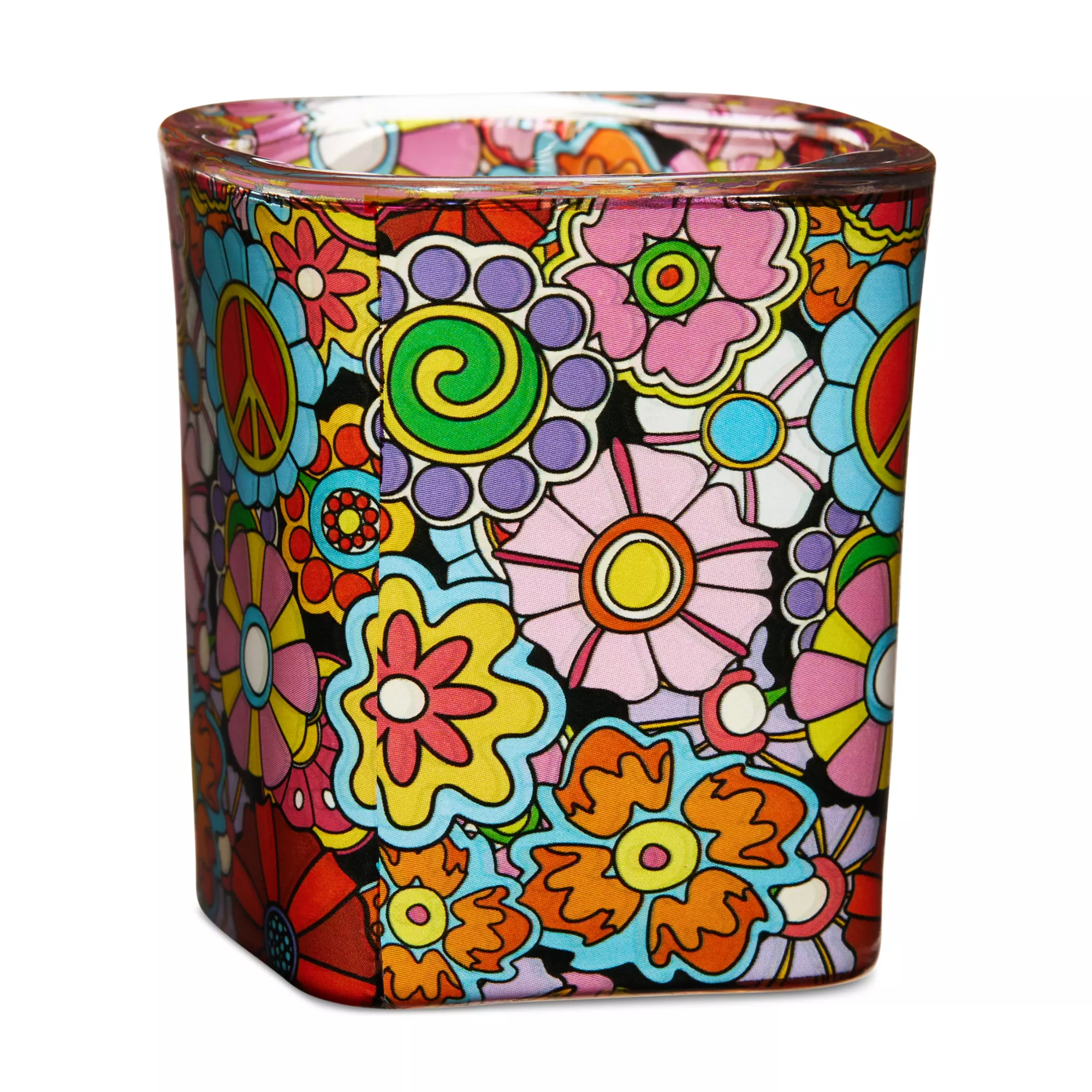 Retro Flowers Square Shot Glass - 1.5 oz. at Spencer's