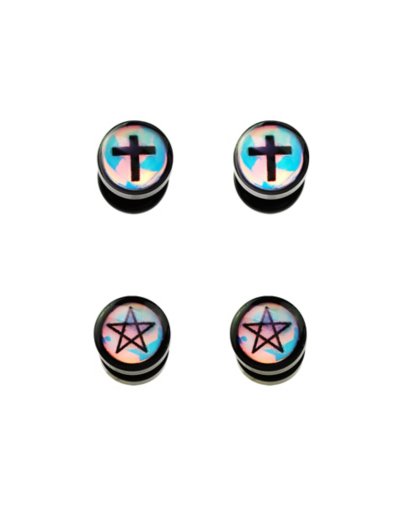 Multi-Pack Faux Cross Tapers and Plugs - Gauge