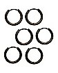 Multi-Pack Black Hoop Earrings 3 Pack - 20 Gauge