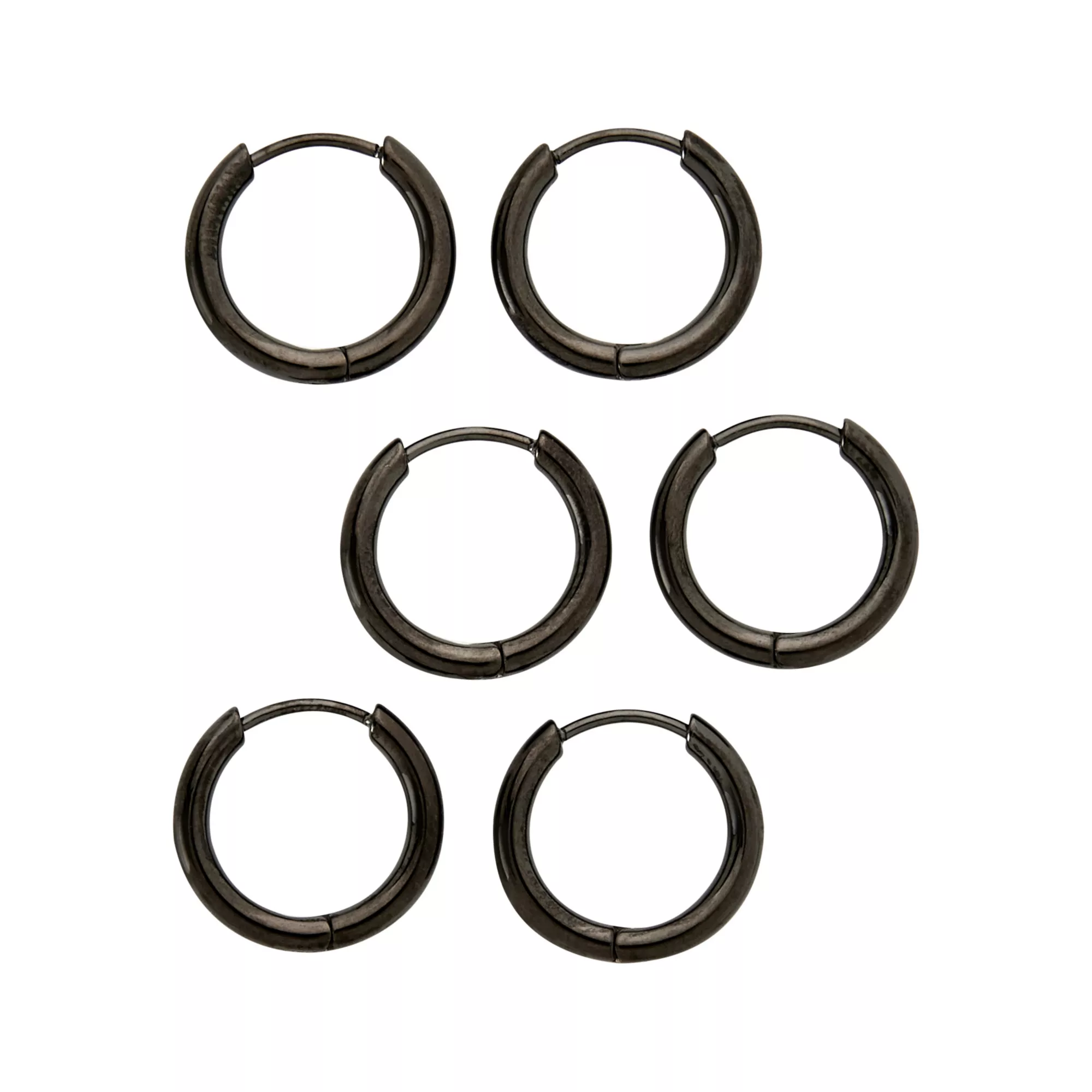Multi-Pack Black Hoop Earrings 3 Pack - 20 Gauge at Spencer's