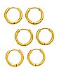 Multi-Pack Goldtone Hoop Earrings 3 Pack - 20 Gauge