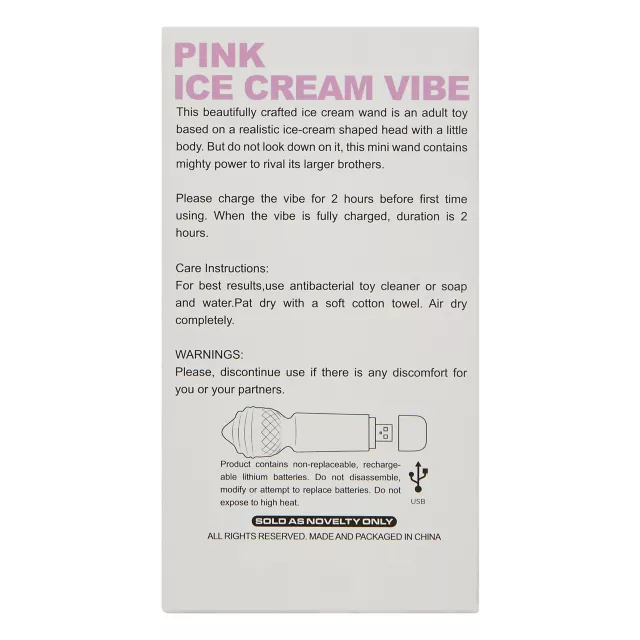Ice Cream Rechargeable Waterproof Vibrator - 4.5 Inch at Spencer's