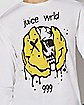 Long Sleeve Skull Smiley Face Juice WRLD T Shirt