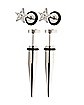 Multi-Pack CZ Star Fake Tapers and Plugs 2 Pair - 18 Gauge
