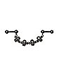 Skull Chain Industrial Barbell - 14 Gauge