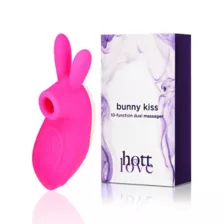 Bunny Kiss 10-Function Dual Massager 8.5 Inch - Hott Love at Spencer's