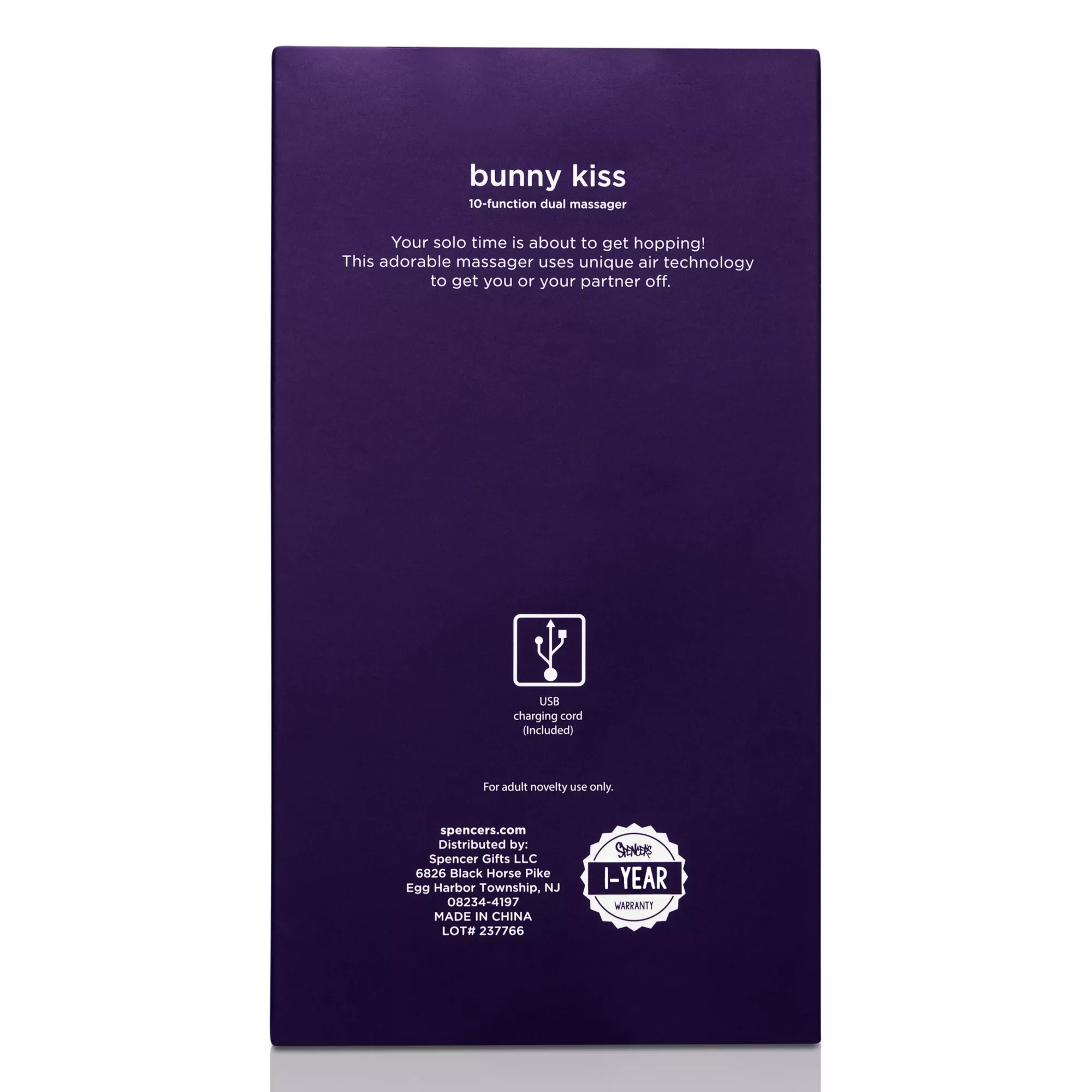 Bunny Kiss 10-Function Dual Massager 8.5 Inch - Hott Love at Spencer's