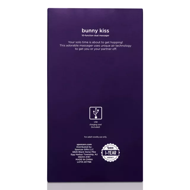 Bunny Kiss 10-Function Dual Massager 8.5 Inch - Hott Love at Spencer's