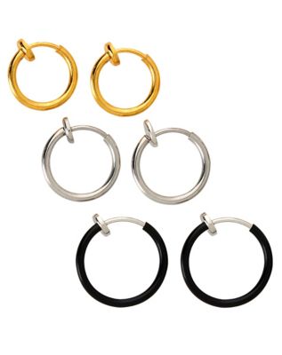 fake hoop earrings