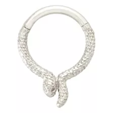 Silvertone Hinged Snake Hoop Nose Ring - 16 Gauge at Spencer's