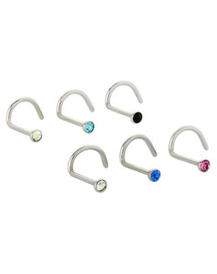 Screw Back Titanium Surgical Stainless Steel Earrings Black Packs Hypoallergenic for Women Men Sensitive Ears Cubic Zirconia Simulated Diamond CZ