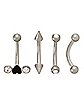 Multi-Pack Round CZ Heart Curved Barbells 4 Pack - 16 Gauge