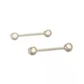 CZ Aurora Borealis Effect Nipple Barbells - 14 Gauge at Spencer's