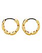 Gold Plated Chain Link Huggie Earrings