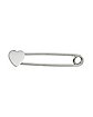 Heart Safety Pin Industrial Barbell - 14 Gauge