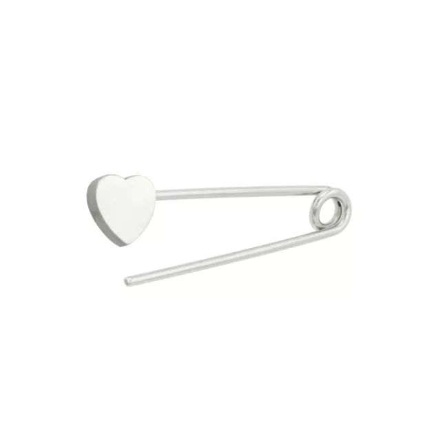 Heart Safety Pin Industrial Barbell 14 Gauge Spencer's