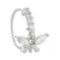 Silvertone CZ Butterfly Seamless Nose Ring - 20 Gauge at Spencer's
