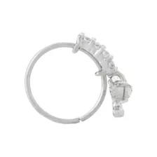 Silvertone CZ Butterfly Seamless Nose Ring - 20 Gauge at Spencer's