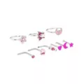 Multi-Pack Pink Spring Hoop Nose Rings L-Bend Nose Rings and Pin Nose Rings 9 Pack - 20 Gauge at Spencer's