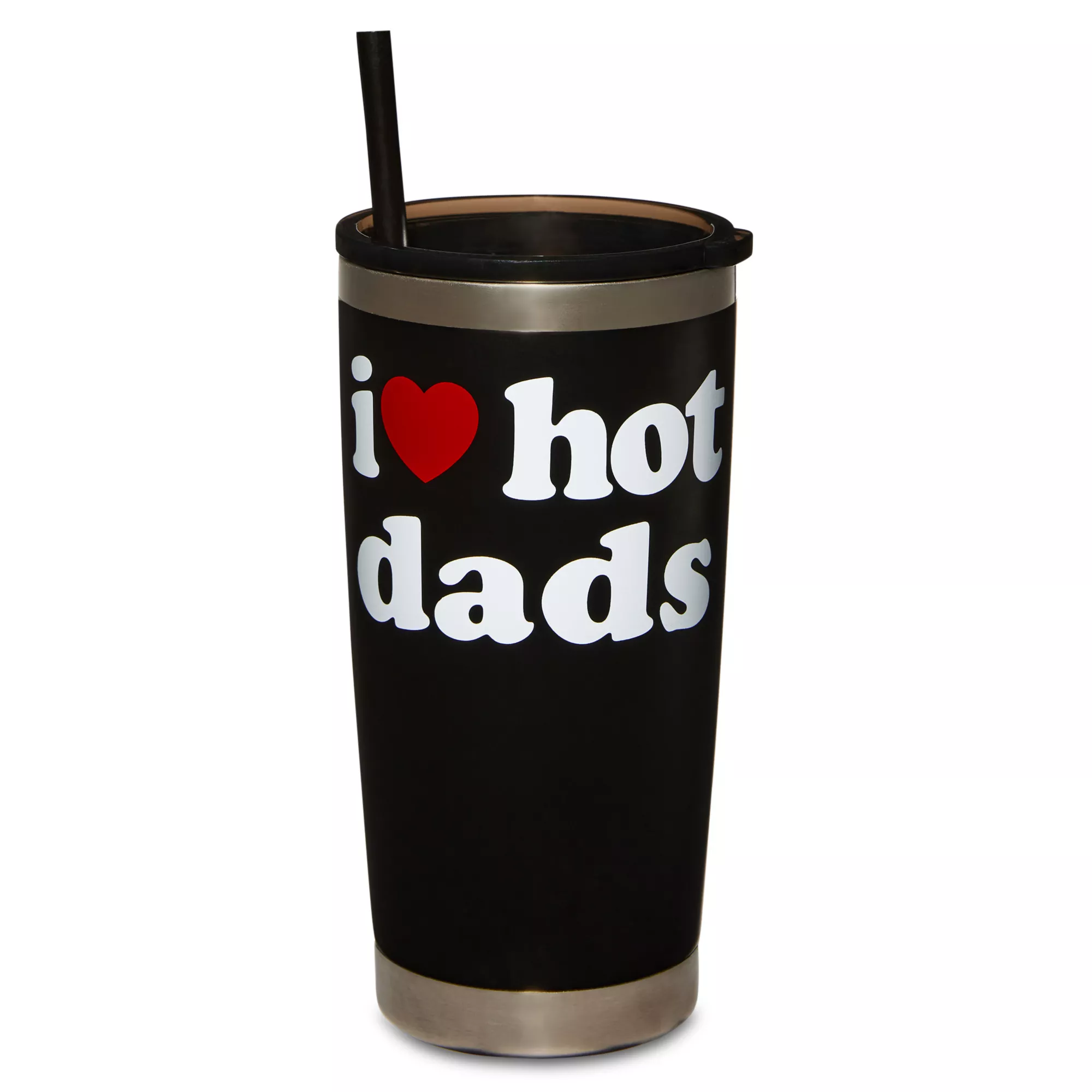 I Heart Hot Dads Tumbler with Straw 16 oz. - Danny Duncan