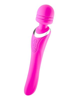 Wiggle Wand Double-Ended Rechargeable Massager 9 Inch Pink - Hott Love Extreme