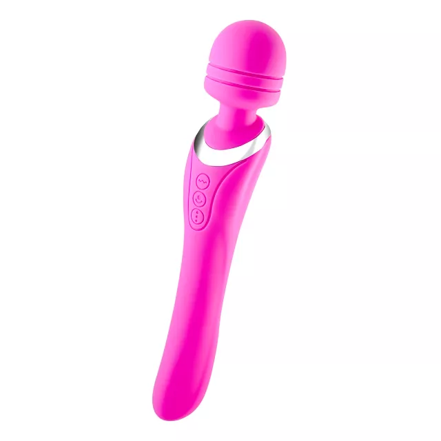 Pink Wiggle Wand Double-Ended Rechargeable Massager 9.2 Inch - Hott Love Extreme at Spencer's