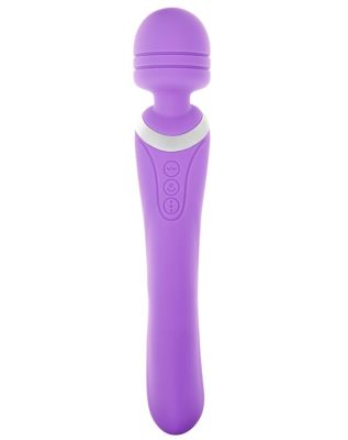 Purple Wiggle Wand 8-Function Double-Ended Rechargeable Waterproof Massager 9 Inch - Hott Love Extreme