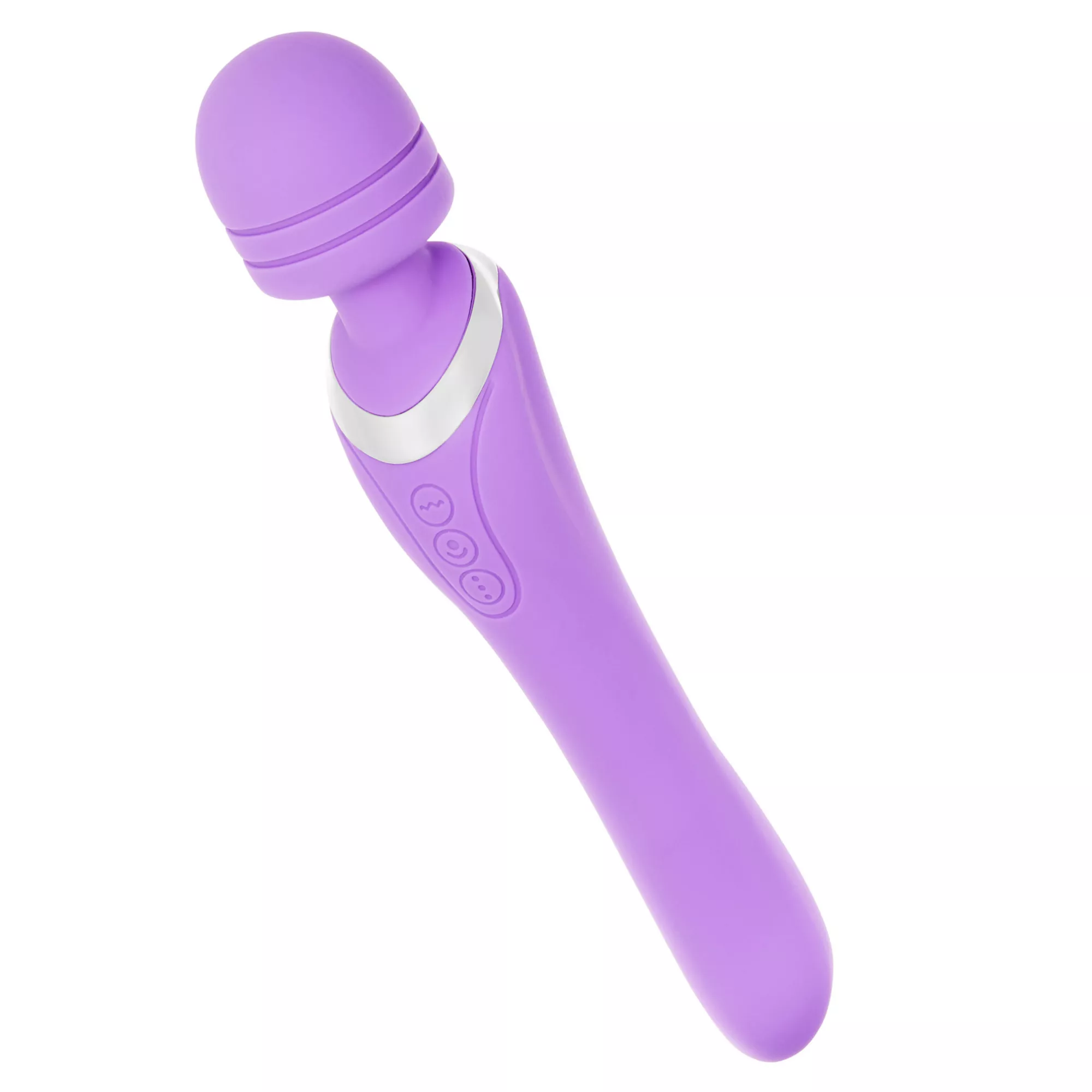 Purple Wiggle Wand 8-Function Double-Ended Rechargeable Waterproof Massager 9 Inch - Hott Love Extreme at Spencer's