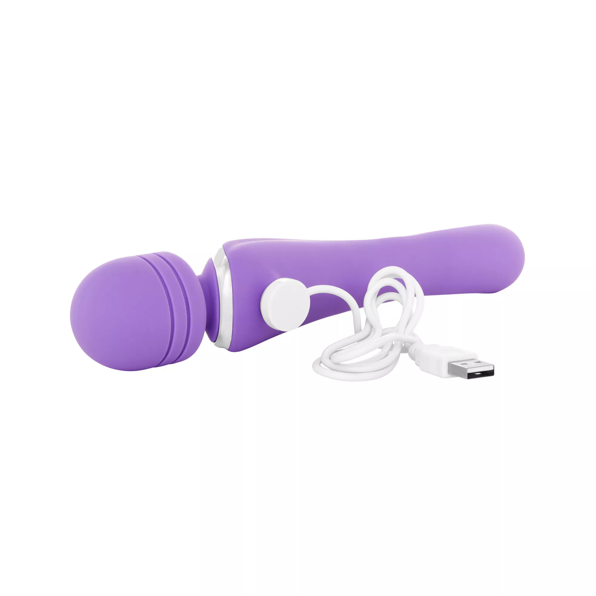 Purple Wiggle Wand 8-Function Double-Ended Rechargeable Waterproof Massager 9 Inch - Hott Love Extreme at Spencer's