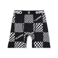 PSD Playboy Black and White Checkered Boxer Briefs at Spencer's