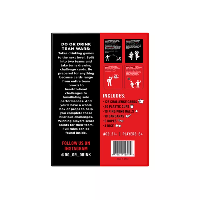 Do or Drink Team Wars Card Game