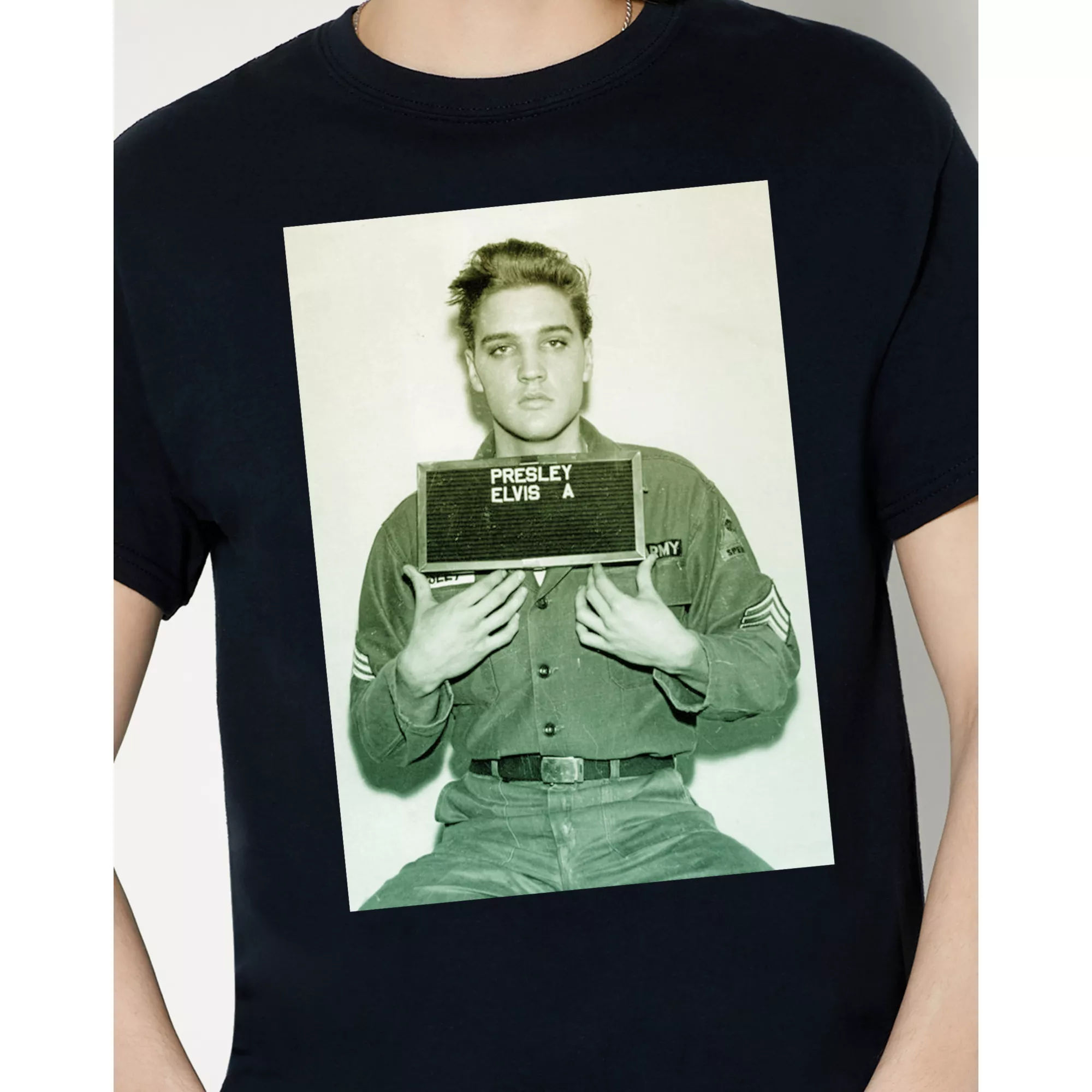 Army Photo Elvis T Shirt at Spencer's