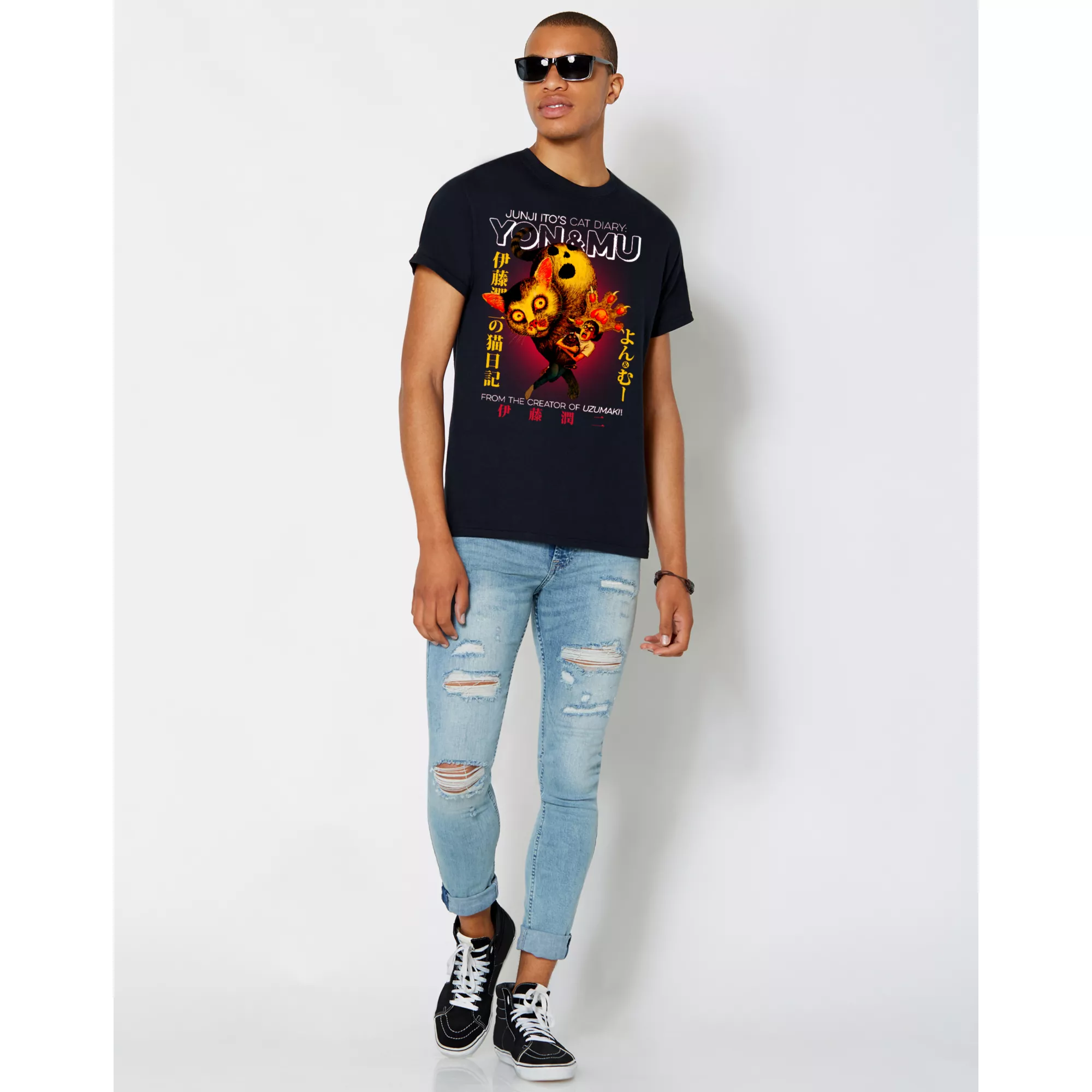 Evil Cat T Shirt - Junji Ito's Cat Diary: Yon & Mu at Spencer's