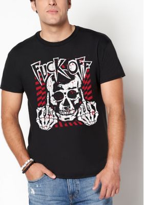 Fuck Off Skull T Shirt