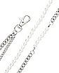 Pearl-Effect Double Row Curb Wallet Chain