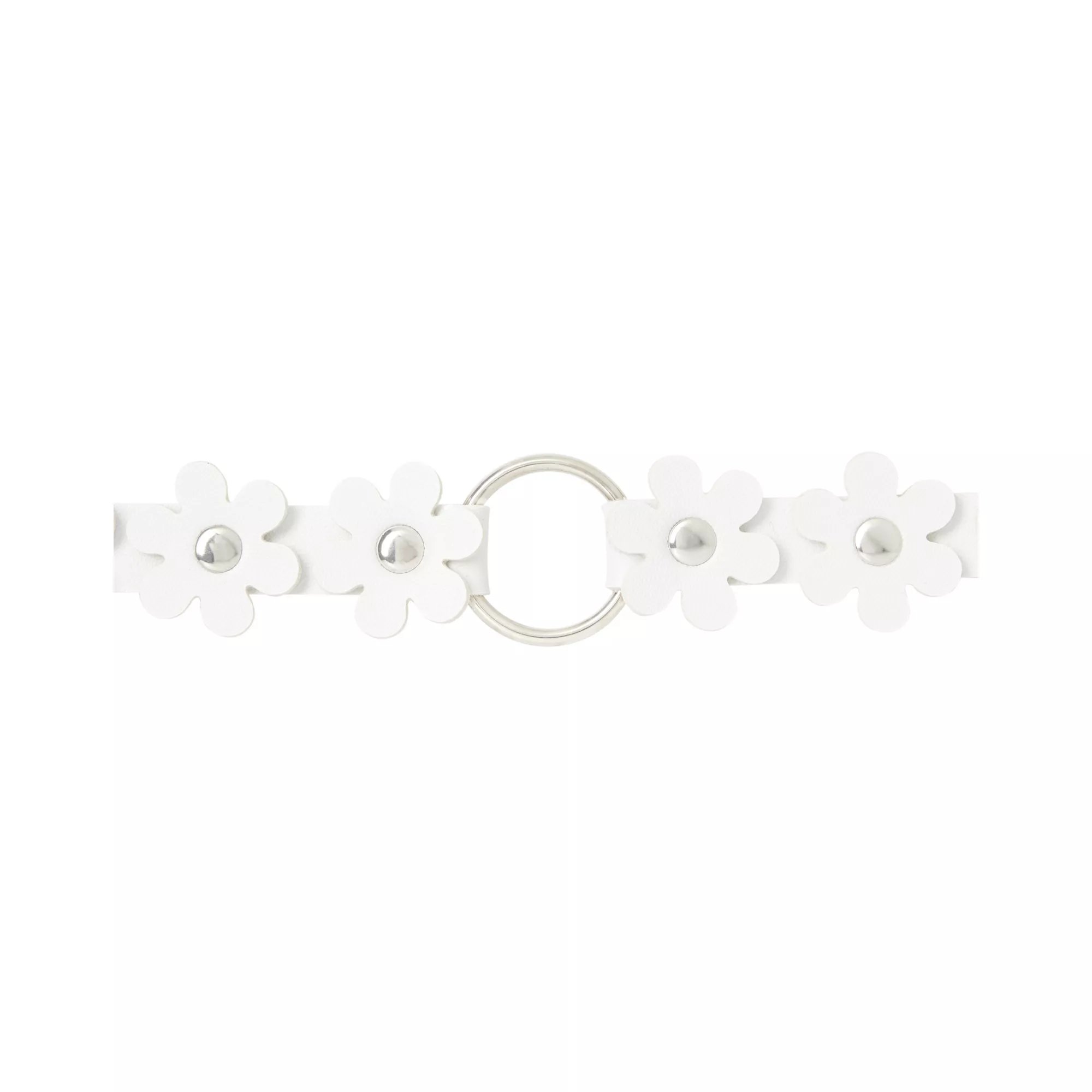 White Daisy Bondage Collar and Leash - Pleasure Bound at Spencer's