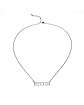 Silvertone Moon Phase Bar Necklace