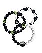 Multi-Pack Skull and Yin Yang Beaded Bracelets - 3 Pack