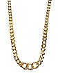 Cluster CZ Goldtone Curb Chain Necklace