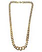 Cluster CZ Goldtone Curb Chain Necklace