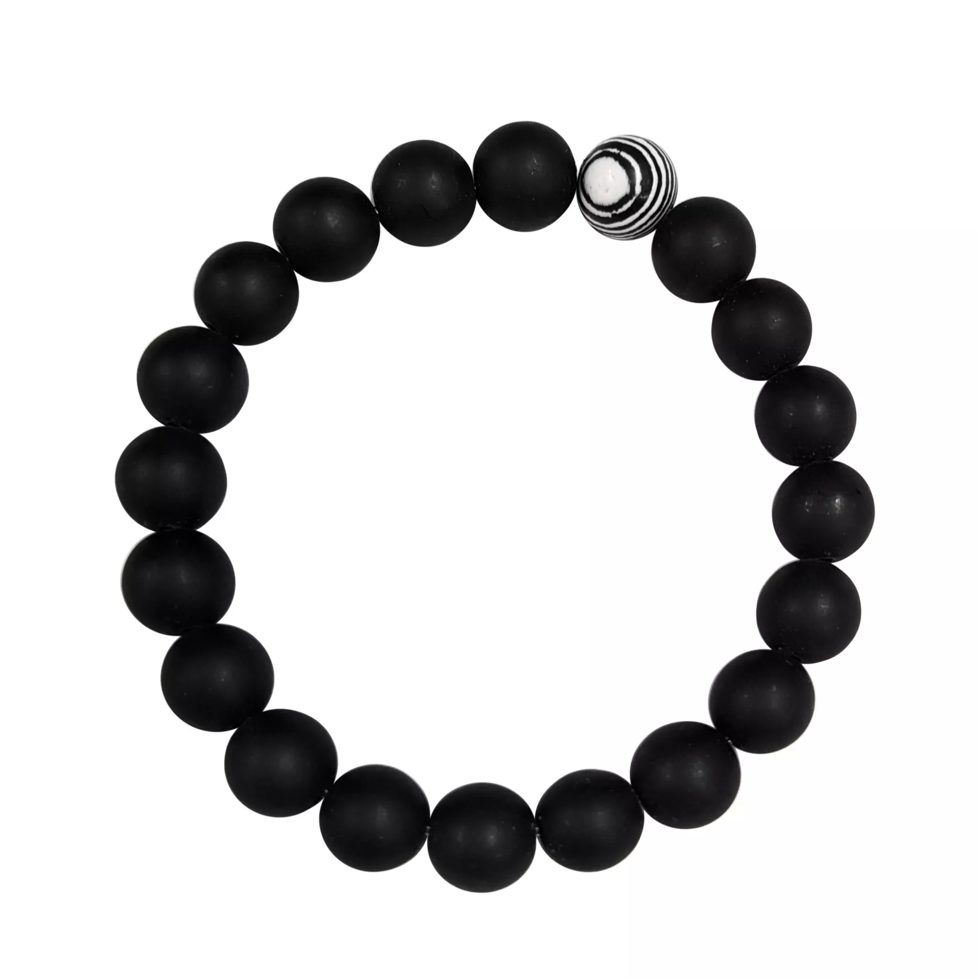 Black and White Swirl Long Distance Beaded Bracelets - 2 Pack at Spencer's