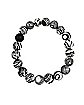 Black and White Swirl Long Distance Bracelets - 2 Pack