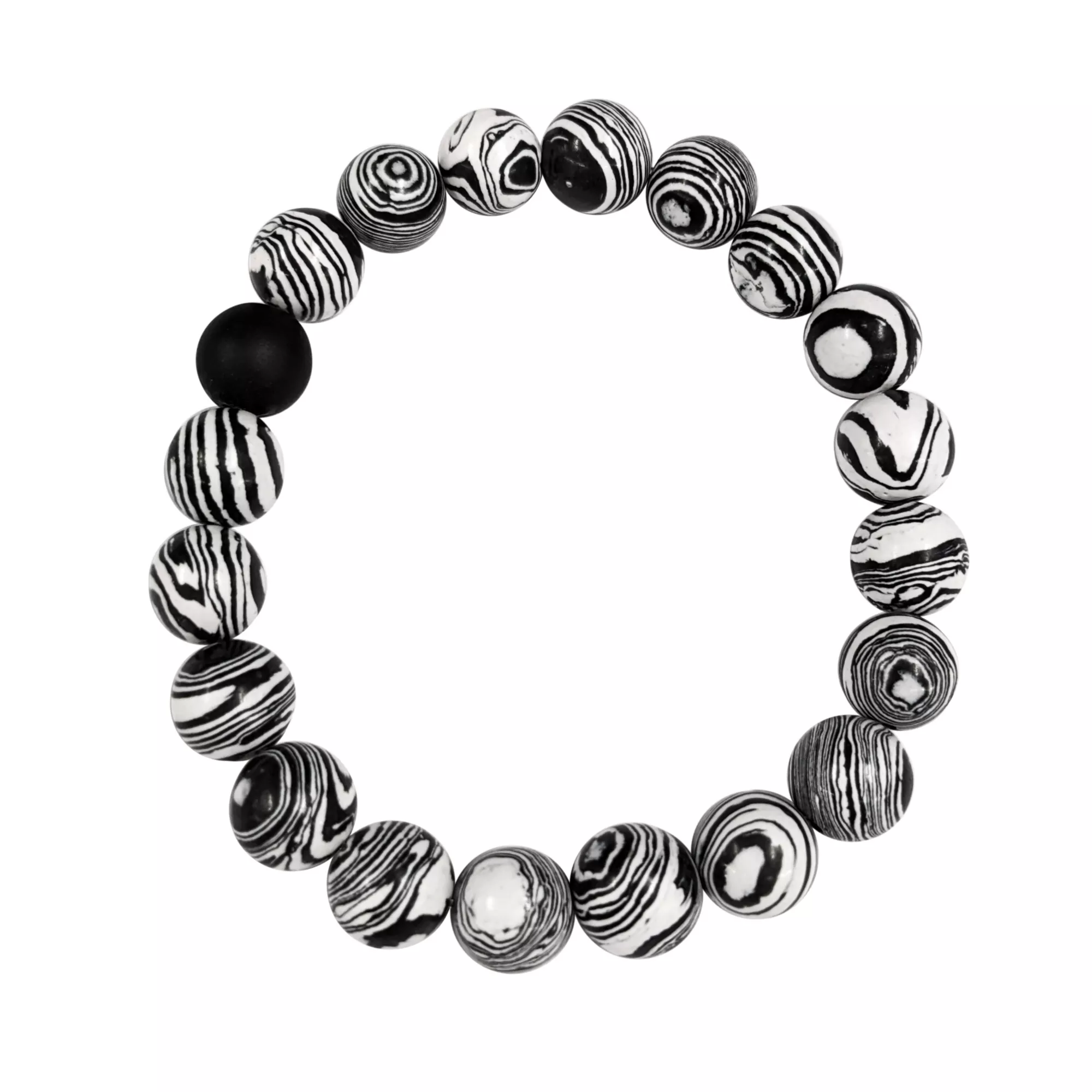 Black and White Swirl Long Distance Beaded Bracelets - 2 Pack at Spencer's
